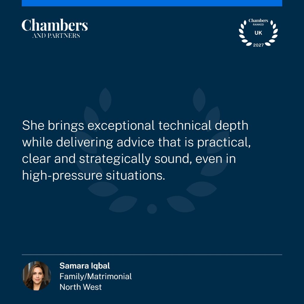 Client feedback on Samara Iqbal, Founder of Aramas Law, featured in Chambers UK Guide 2027